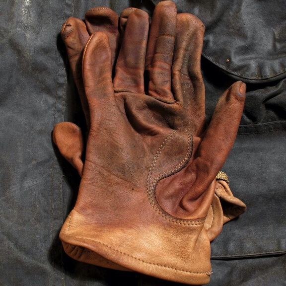 Photo of dirty work glove