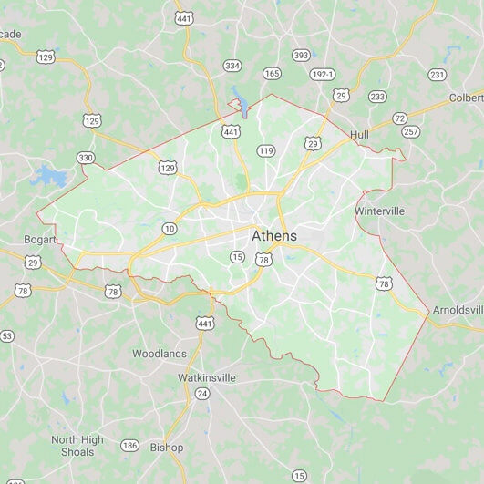 Screenshot of Athens GA Map